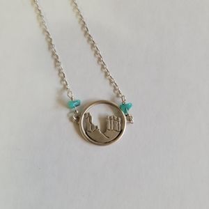 Genuine Silver Necklace Handmade Silhouette Castleton Rock Moab Utah